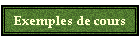 Exemples de cours